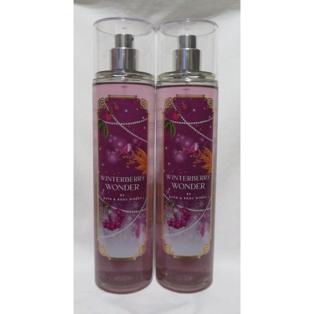 WINTERBERRY WONDER Bath & Body Works Fine Fragrance Mist 8 fl oz x 2